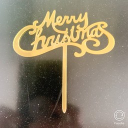 ป้ายปักเค้กเล็ก Merry Christmas