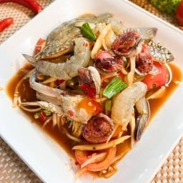 ตำปูม้า กุ้งสด หอยแครง