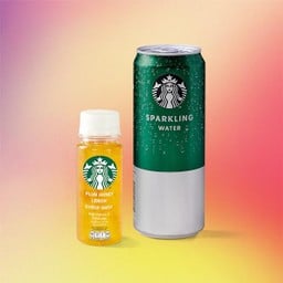 Starbucks Sparkling Water with Plum Honey Lemon Syrup Shot