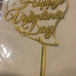 ป้ายปักเค้กใหญ่ Happy Valentine’s Day