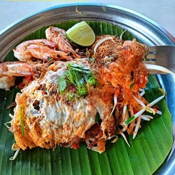 ผัดไทยวุ้นเส้นกุ้งสด