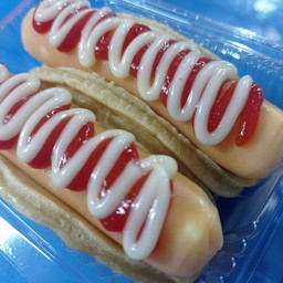 แพนเค้กใส้กรอก+ใส้กรอก