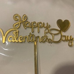 ป้ายปักเค้กเล็ก Happy Valentines Day