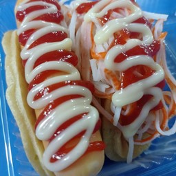 แพนเค้กใส้กรอก+ปูอัด