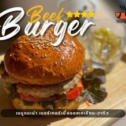 แฮมเบอร์เกอร์ เนื้อวัวไทย-วากิว