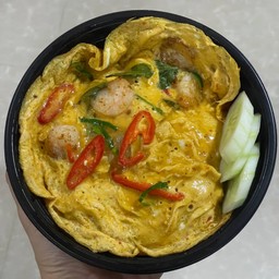 ข้าวไข่ข้นห่อหมกกุ้ง