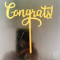 ป้ายปักเค้กใหญ่ Congratulations