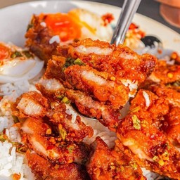 ข้าวหมูสันนอกทอด