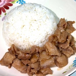 ข้าวหมูสามชั้นผัดซอสเทอริยากิ