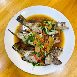 ปลาเก๋านึ่งซีอิ๋ว 1 โล