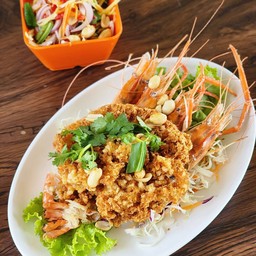 ยำกุ้งฟู