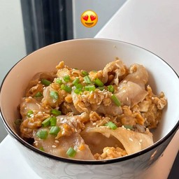 ข้าวหมูเกาหลีไข่ขยี้