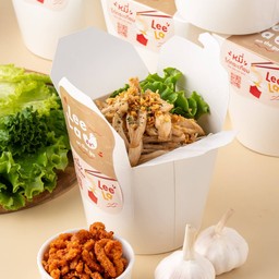 เซต10กล่อง หมี่ไก่กระเทียมพร้อมน้ำพริกหมูกระจก