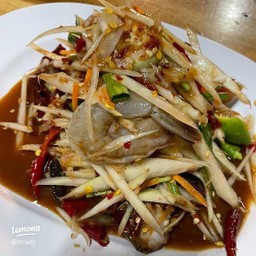 ส้มตำกุ้งสด ปลาร้า