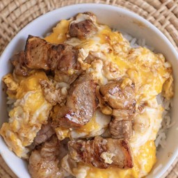 ข้าวหมูเทอริยากิไข่ขยี้