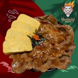 ข้าวญี่ปุ่นหมูยากิไข่หวาน