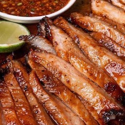 หมูย่าง ซอสหม่าล่า