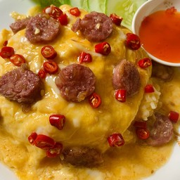 ข้าวไข่ข้นแหนมพริกสด(ไข่ 2 ฟอง)
