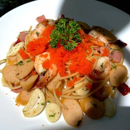 สปาเก็ตตี้สไปซี่ไข่กุ้ง ทะเล