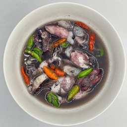 หมึกไข่ต้มน้ำดำ