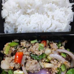 ข้าว+ลาบเนื้อ