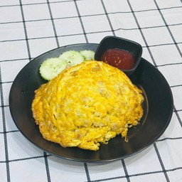 ข้าวไข่เจียวกุ้งสับ