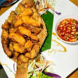 ปลาทับทิม/กระพง/นิลทอดน้ำปลา