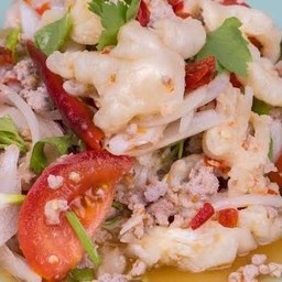 ยำเล็บมือนาง + หมูสับ