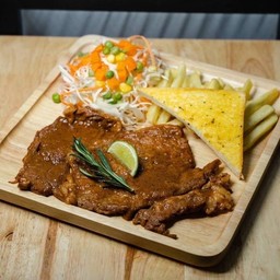 สเต็กเนื้อริบอายบาร์บีคิว