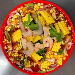 ยำข้าวโพด(กุ้งสด)
