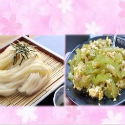 Udon-Cool-200g+Goya-Chanpuru บะหมี่เย็น 200g+ผัดมะระกับไข่