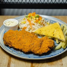 สเต็กไก่ทอดกรอบครีมซอส