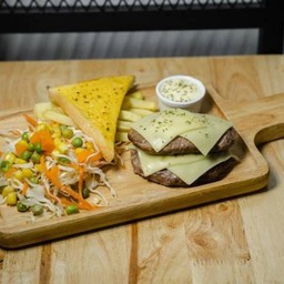 สเต็กเนื้อบดดับเบิ้ลชีส