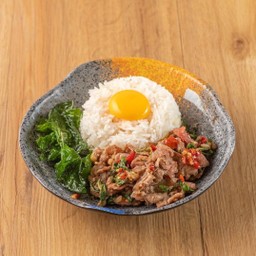 ข้าวกะเพราเนื้อวากิว