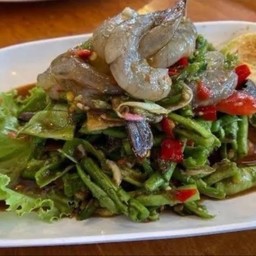 ตำถั่วกุ้งสด