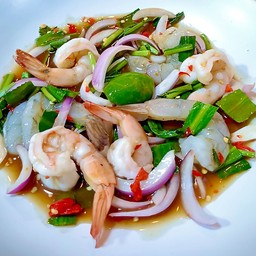 ยำกุ้ง 2 ใจ (กุ้งสด+กุ้งสุก)