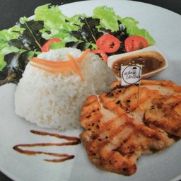 ข้าวหน้าสเต็กไก่