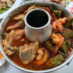 แกวส้มรวมกุ้งปลากระพง