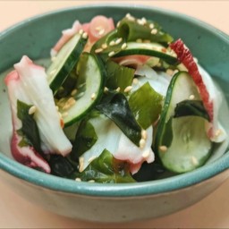 (785) ยำปลาหมึกยักษ์ กับแตงกวาญี่ปุ่น Tako Sunomono