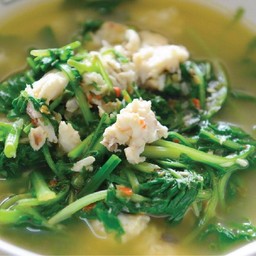 แกงผักกาดใส่ปลาจี่