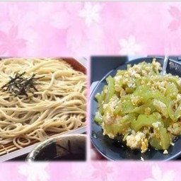 Soba-Cool-200g+Goya-Chanpuru โซบะเย็น 200g+มะระผัดไข่