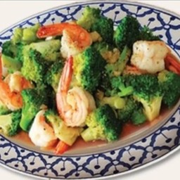 กุ้งผัดบล็อคโคลี่