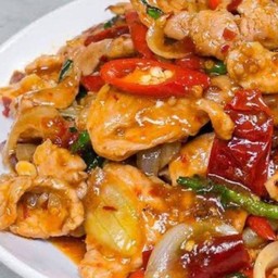 หมูชิ้น ผัดพริกเผา