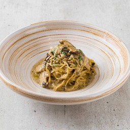 Teglierini Sauteed with Porcini Mushrooms