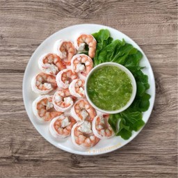 กุ้งลวกจิ้ม ( 9-10 ตัว )