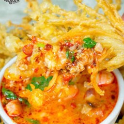 ยำเห็ดเข็มทองทอด