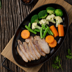 สเต๊กลาว หมู