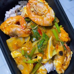 กุ้ง ผัดไข่เค็ม