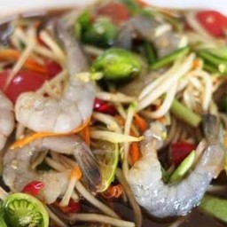 ตำปูปลาร้ากุ้งสด/กุ้งสุก