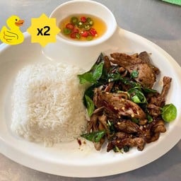 กะเพราเป็ดล้น (เนื้อเป็ดจุกๆ 2 เท่า!)